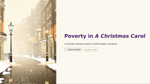 A Christmas Carol: Poverty Theme Revision | GCSE English Literature Grade 9