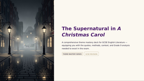 A Christmas Carol: The Supernatural Theme Revision | GCSE English Literature Grade 9
