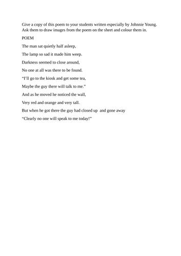 Draw images for the poem