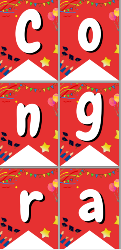 Bright Graduation Bunting