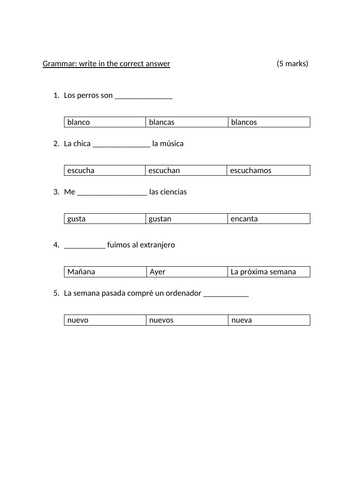 Grammar, Translation and 90 word Task