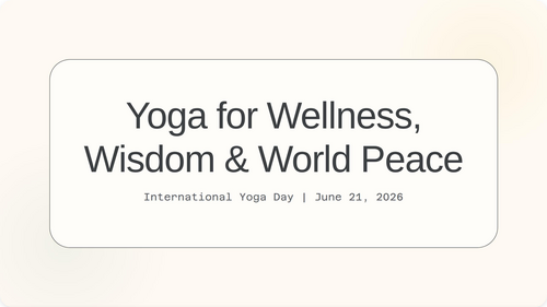International Yoga Day: Primary School Assembly