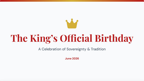 The King’s Official Birthday: Primary School Assembly