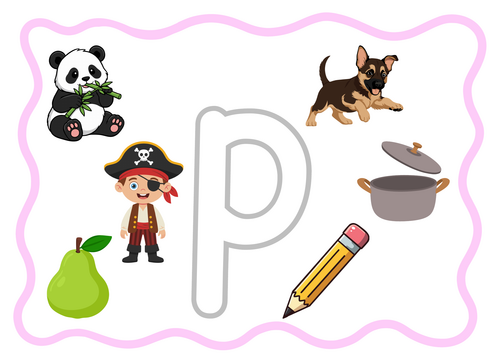 EYFS Phonics Letter Mat - p