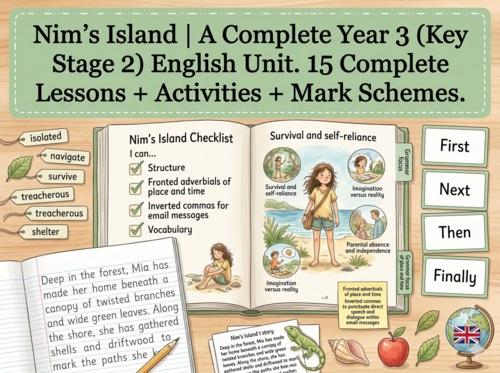 Nim's Island | Year 3 English Unit | 15 Complete Lessons + Resources + Marking Scheme