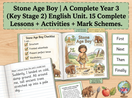 Stone Age Boy | Year 3 English Unit | 15 Complete Lessons + Resources
