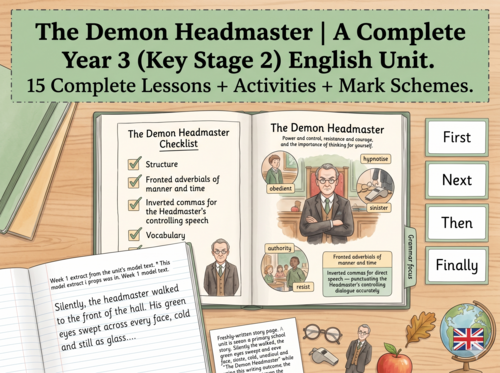 The Demon Headmaster | Year 3 English Unit | 15 Complete Lessons + Resources