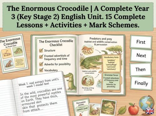 The Enormous Crocodile | Year 3 English Unit | 15 Complete Lessons + Resources