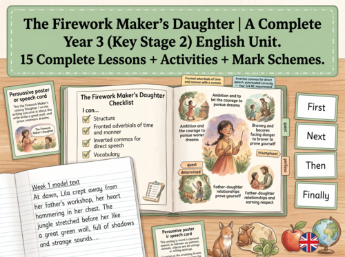 The Firework Maker's Daughter | Year 3 English Unit | 15 Complete Lessons + Resources