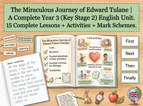 The Miraculous Journey of Edward Tulane | Year 3 English Unit | 15 Complete Lessons + Resources