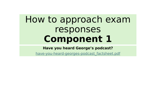 How to approach exam responses - Have you heard George's podcast?