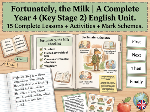 Fortunately, the Milk | Year 4 English Unit | 15 Complete Lessons + Resources