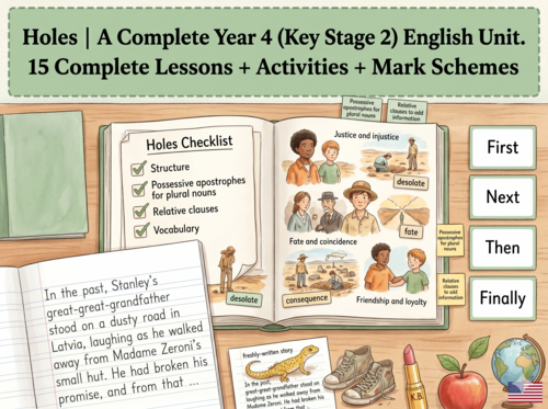 Holes | Year 4 English Unit | 15 Complete Lessons + Resources + Marking Scheme