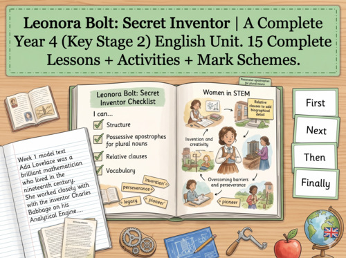 Leonora Bolt: Secret Inventor | Year 4 English Unit | 15 Complete Lessons + Resources