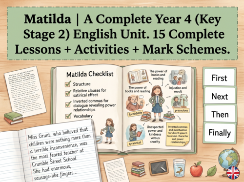 Matilda | Year 4 English Unit | 15 Complete Lessons + Resources + Mark Scheme