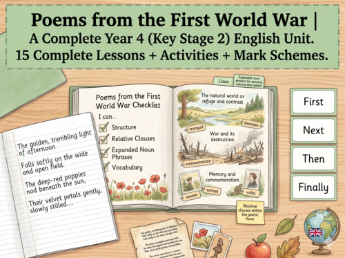 Poems from the First World War | Year 4 English Unit | 15 Complete Lessons + Resources