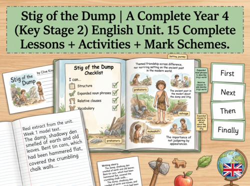 Stig of The Dump | Year 4 English Unit | 15 Complete Lessons + Resources + Mark Scheme