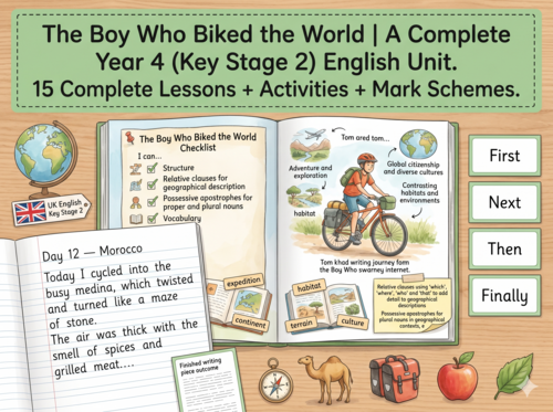 The Boy Who Biked the World | Year 4 English Unit | 15 Complete Lessons + Resources