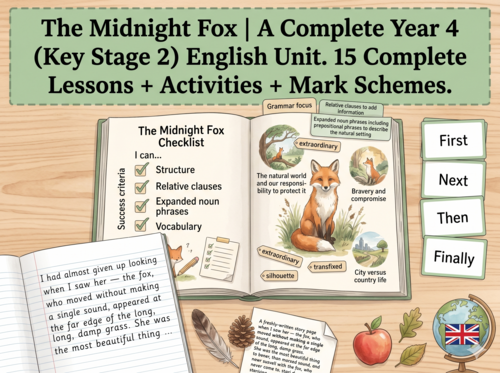 The Midnight Fox | Year 4 English Unit | 15 Complete Lessons + Resources