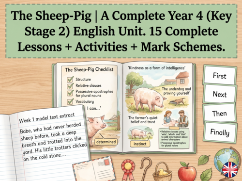 The Sheep-Pig | Year 4 English Unit | 15 Complete Lessons + Resources + Mark Scheme