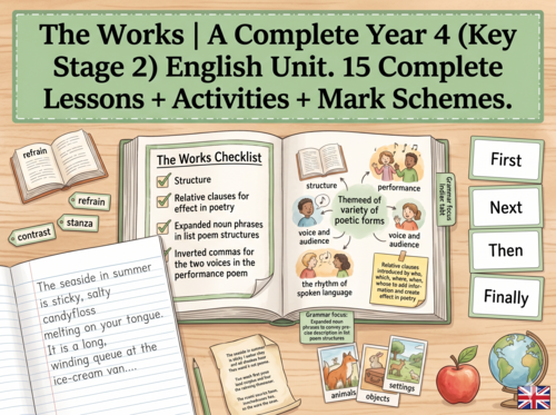 The Works | Year 4 English Unit | 15 Complete Lessons + Resources + Mark Scheme