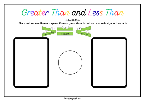 Greater Than or Less Than Game