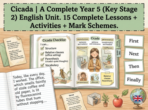 Cicada | Year 5 English Unit | 15 Complete Lessons + Resources + Mark Scheme