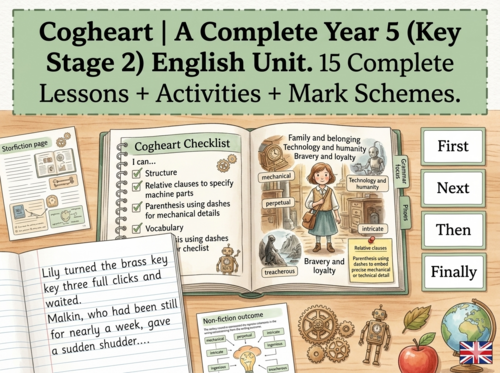 Cogheart | Year 5 English Unit | 15 Complete Lessons + Resources + Mark Scheme