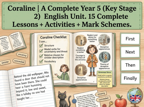 Coraline | Year 5 English Unit | 15 Complete Lessons + Resources + Mark Scheme