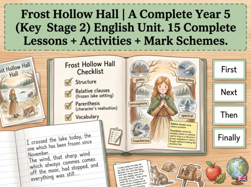 Frost Hollow Hall | Year 5 English Unit | 15 Complete Lessons + Resources + Mark Scheme
