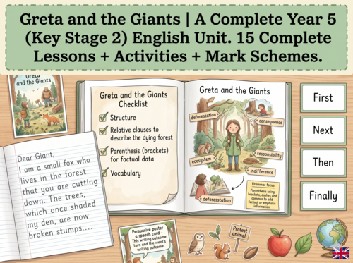Greta and the Giants | Year 5 English Unit | 15 Complete Lessons + Resources + Mark Scheme