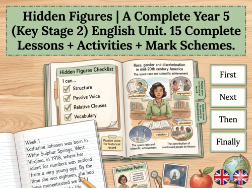Hidden Figures | Year 5 English Unit | 15 Complete Lessons + Resources + Mark Scheme