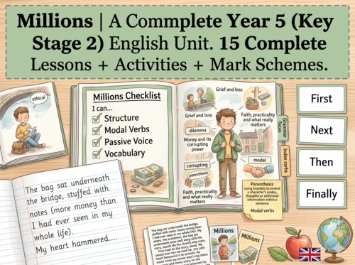 Millions | Year 5 English Unit | 15 Complete Lessons + Resources + Mark Scheme