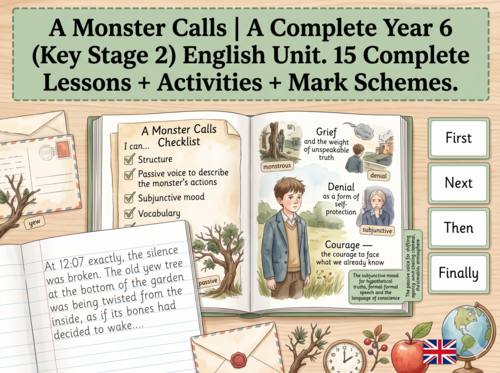 A Monster Calls | Year 6 English Unit | 15 Complete Lessons + Resources + Mark Scheme