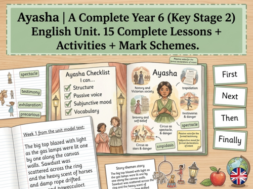 Ayasha | Year 6 English Unit | 15 Complete Lessons + Resources + Mark Scheme