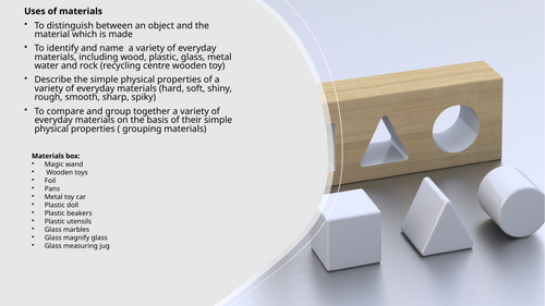 Science Materials Sensory Story