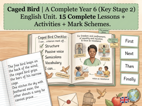 Caged Bird | Year 6 English Unit | 15 Complete Lessons + Resources + Mark Scheme