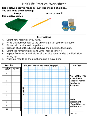 Half Life Practical Worksheet