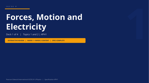 IGCSE Physics: Forces, Motion & Electricity