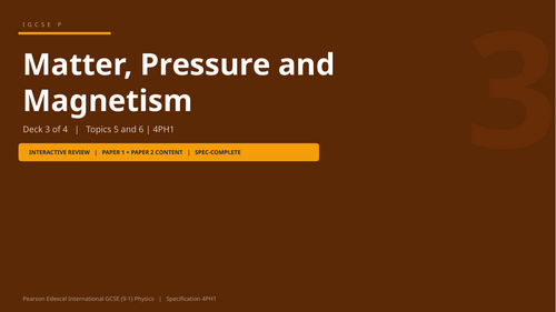 Matter, Pressure and Magnetism