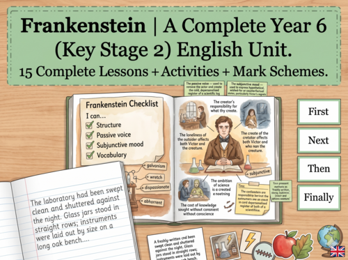 Frankenstein | Year 6 English Unit | 15 Complete Lessons + Resources + Mark Scheme