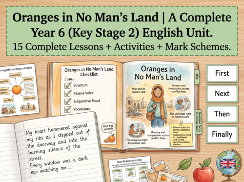 Oranges in No Man's Land | Year 6 English Unit | 15 Complete Lessons + Resources + Mark Scheme