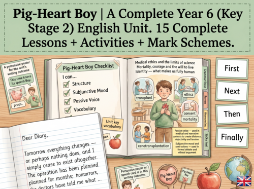 Pig-Heart Boy | Year 6 English Unit | 15 Complete Lessons + Resources + Mark Scheme