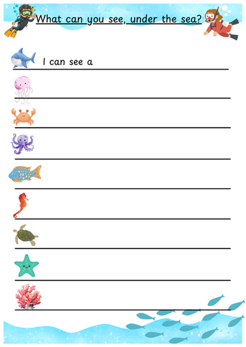 What can you see, under the sea?
