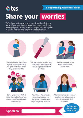 Primary (KS2): Share Your Worries – Poster