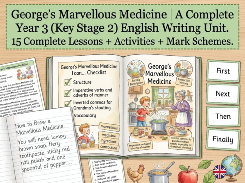 George's Marvellous Medicine | Year 3 English Unit | 15 Complete Lessons + Resources + Mark Scheme