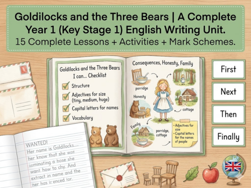 Goldilocks and the Three Bears | Year 1 English Unit | 15 Complete Lessons + Resources