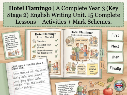 Hotel Flamingo | Year 3 English Unit | 15 Complete Lessons + Resources + Mark Scheme