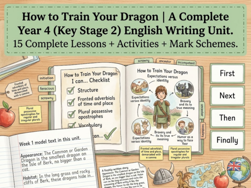 How to Train Your Dragon | Year 4 English Unit | 15 Complete Lessons + Resources + Mark Scheme