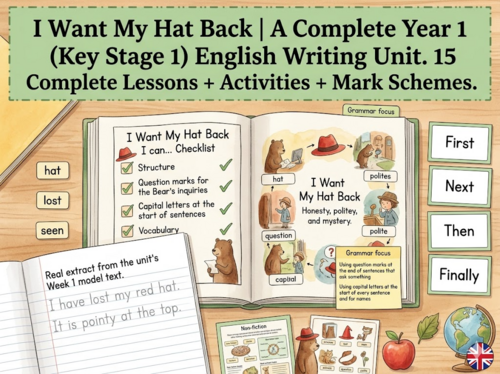 I Want My Hat Back | Year 1 English Unit | 15 Complete Lessons + Resources + Mark Scheme